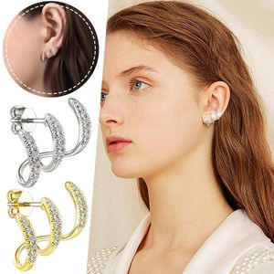 Boucles d'oreilles de luxe à la mode minimaliste Dainty Tiny Ear Wrap Cuff Piercing Studs