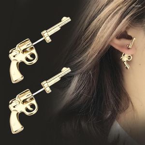 Pendientes de tuerca Punk Cool Gun Pistol Ear Hipoalergénico gótico Hip Jewelry para mujeres 2023 Party Earring Jewl Gifts