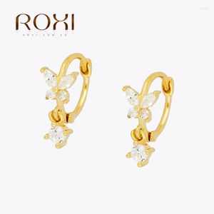 Boucles d'Oreilles ROXI Bohême Cristaux Papillon Pour Femmes Bijoux De Mariage En Argent Sterling 925 Insolite Piercing Pendientes