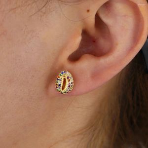 Boucles d'oreilles Shel Shell For Women Color Color Trendy Metal Cowle State 2024 Summer Beach Jewelry