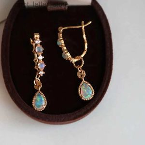 Stud Fashion Style coloré opale boucles d'oreilles pour femmes gouttelette d'eau pendentif Vintage exquis simple haut de gamme lumière luxe bijoux YQ231211