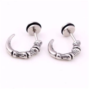 Stud Haute Qualité Titane Acier Boucles D'oreilles Punk Gothique Aigle Griffe Boucle D'oreille Vintage Corne Cône Oreille Corps Piercing Bijoux En Gros Drop De Dhrk2