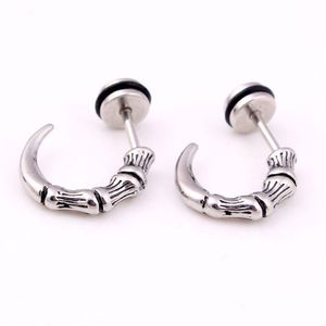 Boucles d'oreilles en acier titane de haute qualité punk gothique aigle griffe boucle d'oreille corne corne cône oreille corps piercing bijoux en gros goutte de dhrv1