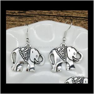 Stud Jewelry Drop Delivery 2021 Elephant Ancient Tibetan Sier Boucles d'oreilles Crochet d'oreille Dangle Bp48Y