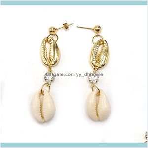 Stud Jewelrystud Bohemian Spiral Long Shell Beach Pendientes Hechos a mano Boda Sier Plateado Para Mujeres Holiday Fashion Jewelry Drop Delivery 2021