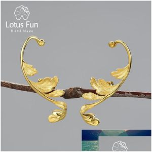 Stud Lotus Fun Luxury 925 Sterling Sier Patrón clásico Hoja de acanto Pendientes de diseño inusual para mujeres Joyería de oro de 18 quilates N Dhgarden Dh2Nd