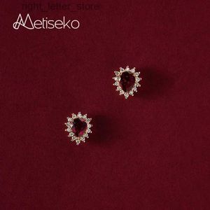 Metiseko – boucles d'oreilles en argent Sterling 925, couleur rubis et grenat, plaqué or 18 carats, en forme de goutte d'eau, pour femmes, fête de fiançailles, YQ231211