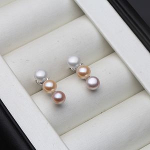Boucles d'oreilles en argent sterling 925 véritable avec perles naturelles fines pour femmes, vente en gros, 230325