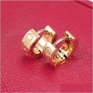 Stud Tournevis Boucle D'oreille Femmes Couple Flanelle Sac En Acier Inoxydable Or Épais Piercing Corps Bijoux Cadeaux Pour Femme Accessoires Entier Dhqdd