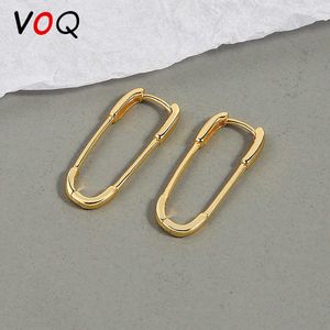 Pendientes VOQ de nuevo diseño con Clip de papel para mujer, hebilla de oreja larga con personalidad, joyería de moda coreana al por mayor P230411