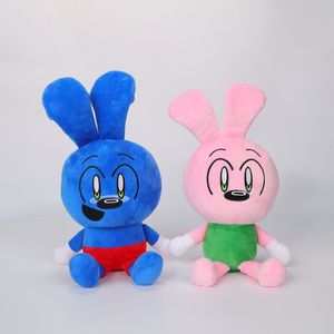 Poupées en peluche Pouilles dessin animé peluche lapin toys 11,8 pouces poupée lapin rose bleu riggy jouet anime poupées en peluche halloween de Noël cadeau