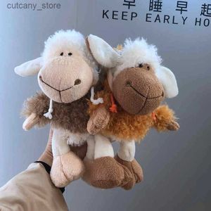 Animaux en peluche 25 cm conception mignonne mouton jouets en peluche rose Lucy Jolly Mah Litt agneau peluche jouet poupées en vêtements de loups pour enfants cadeau L240320