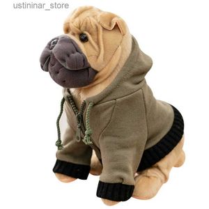 Animaux en peluche en peluche 30-35 cm mignons en peluche chien Pet Toys Real Life Bulldog Hound Shar Pei Chihuahua Poupées en peluche Planches Animaux réels Baby Gift L47