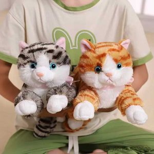 Animales de peluche de peluche 30/40/45/55 cm Linda música de descompresión Coño Gato Peluche Muñeca de juguete Relleno suave Decoración del hogar Regalo de cumpleaños para niños R231110