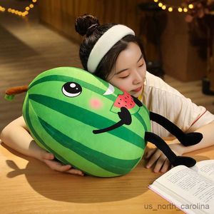 Animales de peluche rellenos 30/40 cm New Fruit Plush Peach Grape Soft Funny Sofá Cushion Creative Toys para niños R230811