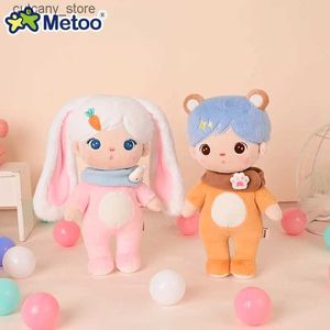 Animales de peluche rellenos 31 cm Marshmallow Keppel Muñecas rellenas Kawaii Dibujos animados Niños Niñas Muñeca Conejo Kittly Plushies Juguetes para niños Original Metoo Doll L240322