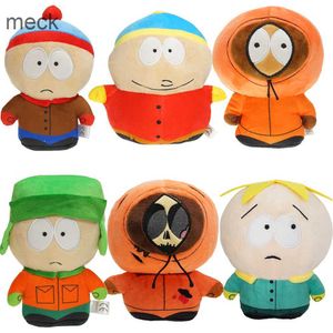 Animaux en peluche en peluche 6PCS Amine The South Parks Jouets en peluche Dessin animé mignon Stan Kyle Kenny Cartman Figurines en peluche Enfants Cadeaux d'anniversaire de Noël