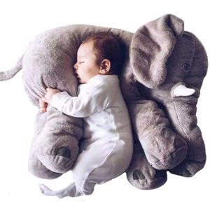 Animaux en peluche en peluche Arrivée 60 cm One Piece Grey Elephant Doll avec long nez mignon PP coton bébé super doux éléphants jouets Wj346 Otcso
