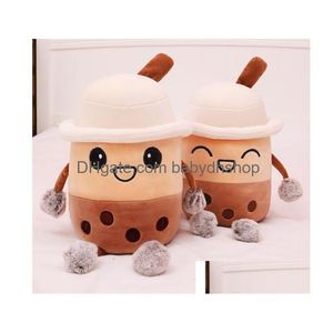 Animaux en peluche en peluche Creative Pearl Bubble Tea Big Eye / Squint Lolita Design Kids Sitting Slee Oreiller Jouet Soft Drop Delivery Toys Dh7Ef