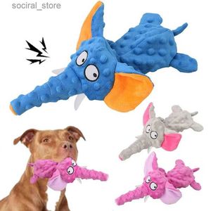 Animales de felpa rellenos Dog Cat Toys Fleece Pierras Elefante Pet Juguetes Funny Plush Fit para todas las mascotas Popular Squeak Chew Sound Dolls L411