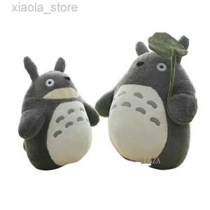 Animales de peluche de peluche Venta caliente totoro peluche lindo gato de peluche anime figura japonesa totoro muñeco de peluche con hoja de loto niño juguete cumpleaños regalo de navidad