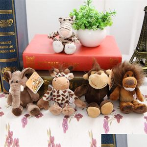 Animales de peluche de peluche Serie de animales de la selva Pony Elefante Juguete de peluche Tigre Fawn Muñeca Animales de peluche Regalo para niños Juguetes Regalos Stuf Dhkuj