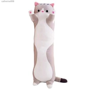 Stuffed Plush Animals Plush Toy Cat Cushion Cute Plush Toy Skin-friendlyelastic Long Cat DollL231027