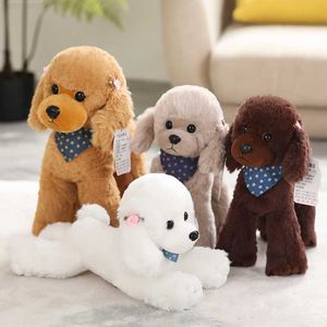 Animales de peluche de peluche Simulación Perro Caniche Juguetes de peluche Animal lindo Suffed Puppy Doll para regalo de Navidad L230707