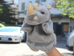 Toys en peluche Plux Puppet mignon Rhinocéros Hand Puppet Animal Polde Pouch Toys for Kids Baby Birthday Christmas Cadeaux 9001629