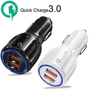 Stuks Quick Lading Sigarettenaansteker Adapter Qc 3.0 Dual Usb-poort Snel Opladen Autolader Accessoires Voor Telefoon dvr MP3