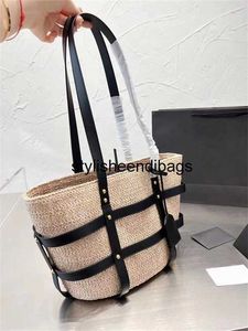 styleeendibags bolso de diseñador Bolso tejido de paja de cuero clásico para mujer Bolso bandolera portátil de moda y novedad Naipes Lo mismo