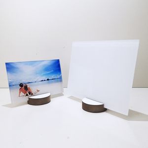 Marcos de fotos acrílicos de sublimación, Panel de fotos en blanco blanco, marco de plástico de transferencia térmica de un solo lado, regalo de Festival DIY, venta al por mayor A02