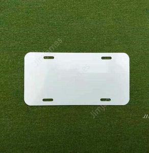 Placa de matrícula de aluminio de sublimación, hoja de aluminio blanco en blanco, placas publicitarias de transferencia térmica DIY, personalizadas, 15*30cm, 4 agujeros, DAJ140