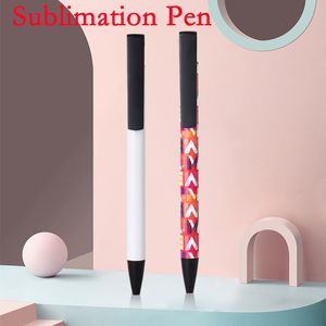 Sublimation Blank Ballpoint Pen Plastique blanc DIY GEL stylos publicitaires Business Business Christmas Gift for Student