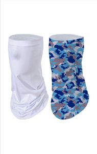 Sublimation Blank Bandana White Polyester visage masque couche gaiter hommes randonnées foulards femmes bandeau à casse-counous