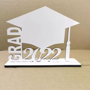 Sublimation Blank Graduation Photo Frame Transfert de chaleur Photos Album Bureau en bois Décoration DIY Creative Graduation Cadeau BES121