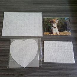 Sublimation blanc perle lumière téléavertisseur puzzles coeur amour forme puzzle impression par transfert à chaud consommables vierges enfant jouets cadeaux DHL navire