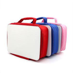 Bolsa de almuerzo de sublimación en blanco DIY bolsos de aislamiento para estudiantes caja de almuerzo impermeable con cremallera para adultos niños Z11