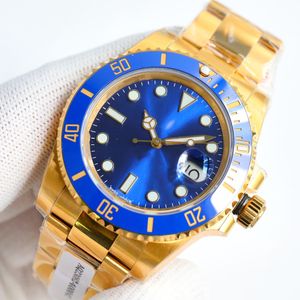 Submariner RW3 MENS MECHECHICAL WEART GORD ÉPépineur plaqué 5UM 18K GOLL 41MM 2836 MOTION Cerachrom Anneau en céramique Triple Système imperméable SJ Produit 023