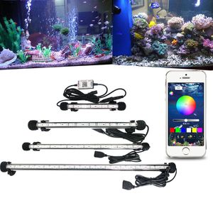 Lumière submersible dans l'éclairage LED pour aquarium RVB Lumière de réservoir de poissons marins pour lampe à LED pour aquarium Éclairage LED pour aquarium étanche Y200922