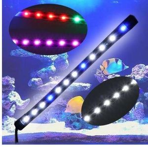 Tonero de pescado de acuario resistente al agua sumergible 6W Lámpara LED Lámpara Franja Eu enchufe Fish Aquatic Lightings Interruptor de empuje15592226