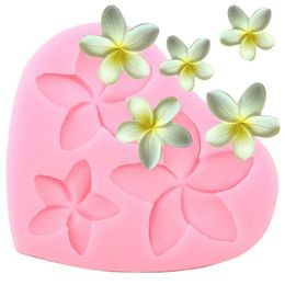 Sucrecraft plumeria fleur moude de silicone t moule gâteau outils de décoration de gâteau chocolat