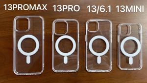 Convient pour Apple 13 étui de téléphone portable MagSafe aspiration magnétique étui transparent souple 13pro lentille ensemble complet 13mini étui de protection