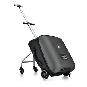 Valises mode version améliorée bébé assis sur chariot Tavel sac valise bagage à main roulant 20 pouces pour enfants 230223