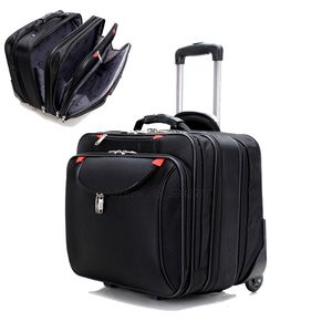 Maletas Maleta de alta calidad Equipaje de embarque de 18 pulgadas con ruedas Oxford Trolley Case Maleta de negocios portátil Bolsa de viaje para computadora 221208