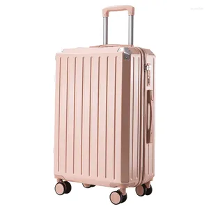Valises valise à bagages boîte de mot de passe couleur bonbon coin en métal port de chargement USB valise