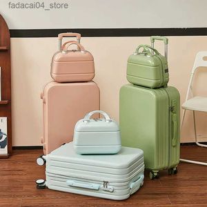 Valises TRAVEL TALE 20222628 pouces femmes rose blanc valise de voyage continuer Spinner bagages roulants boîtier de chariot dur Koffer ensemble Q240115