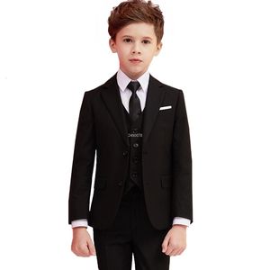 Costumes Garçons Noir 007 Costume De Mariage Enfants Formelle Blazer Ensemble De Vêtements Gentleman Enfants Jour Graduation Chorus Performance Robe Costume 230331