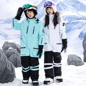 Costumes d'hiver filles garçons combinaison de Ski Snowboard salopette Snowboard chaud coupe-vent imperméable enfants vêtements de Ski tenue de ville