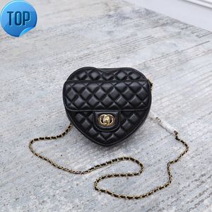 Été 2023 CHANNEL mini Designer Bags CC heart bag Luxury Shoulder Hands Wallets Crossbody Chains Zipper Heart Shape Fashion Small and ConvenientH